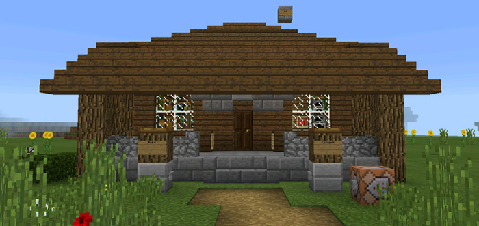 Selbstbauendes Haus [Redstone] v1.0.5 - Minecraft Pocket Edition Maps