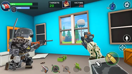 PIXEL'S UNKNOWN BATTLE GROUND + (Unlimited Ammo Medkits Money Radio) for Android