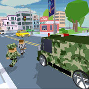 Blocky Army City Rush Racer [v1.1] (وزارة الدفاع المال) APK لالروبوت