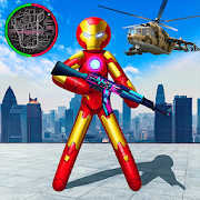 Iron Stickman Rope Hero Krieg Gangstar OffRoad [v1.2] APK Mod für Android