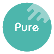 Pure - Icon Pack (تصميم مسطح) [v7.7 Heal The World]