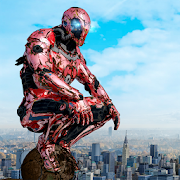 Siêu tội phạm thép chiến tranh anh hùng Iron Flying Mech Robot [v1.3.1] APK Mod cho Android